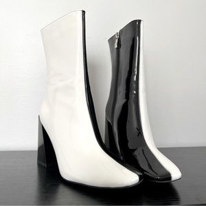 Azalea Wang Remy Two Tone Boots